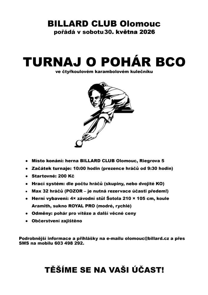 Pohár BC Olomouc 2026
